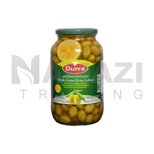 Durra 1300 gram green olives salkini
